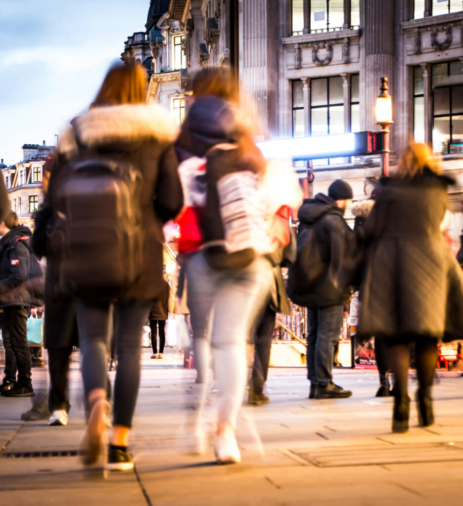People on a city break in the UK