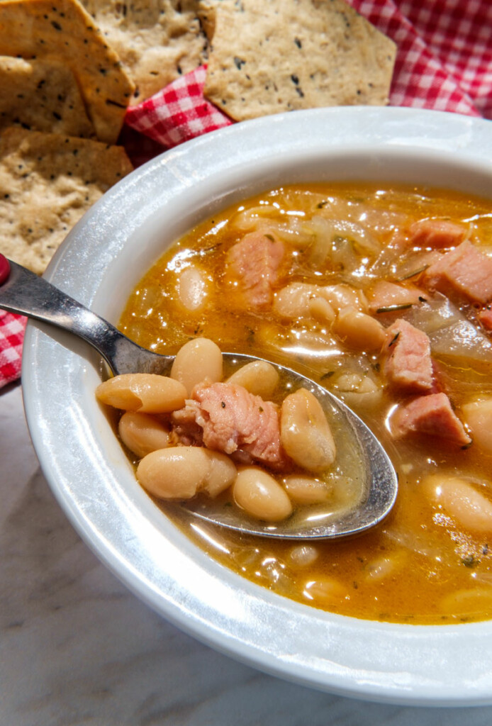 Soup made with leftovers