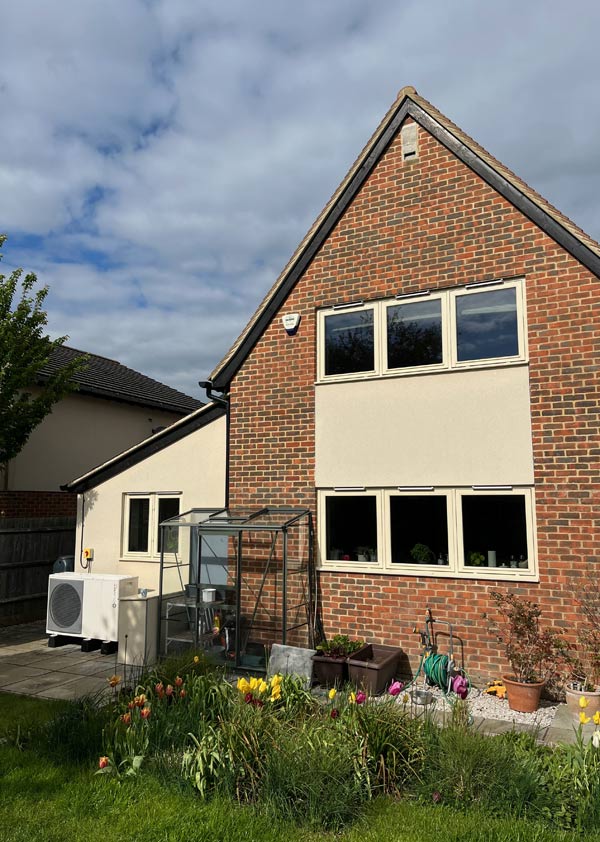 House with heat pump