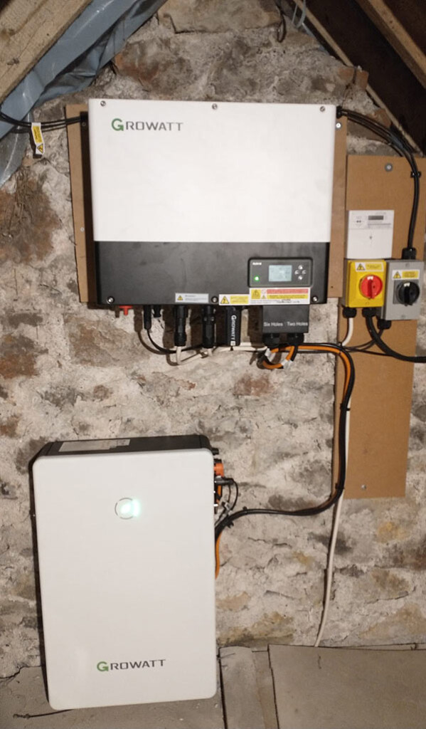 Solar system battery and inverter